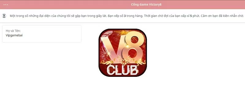 Live chat hỗ trợ tại V8 Club